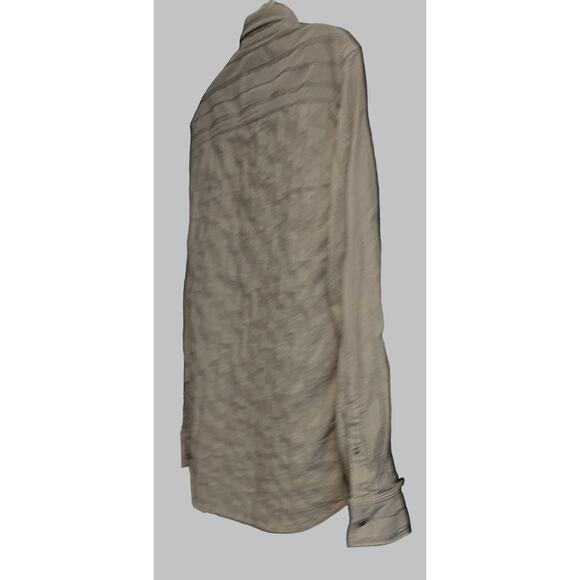 CALVIN KLEIN GARMENT LONG SLEEVE BUTTON SHIRT, MENS, S (SLIM FIT), NECK 16, GREY - Picture 5 of 10